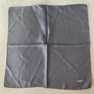 Cremieux square scarf graphite 100%silk foulard micro print hand bag head new$35